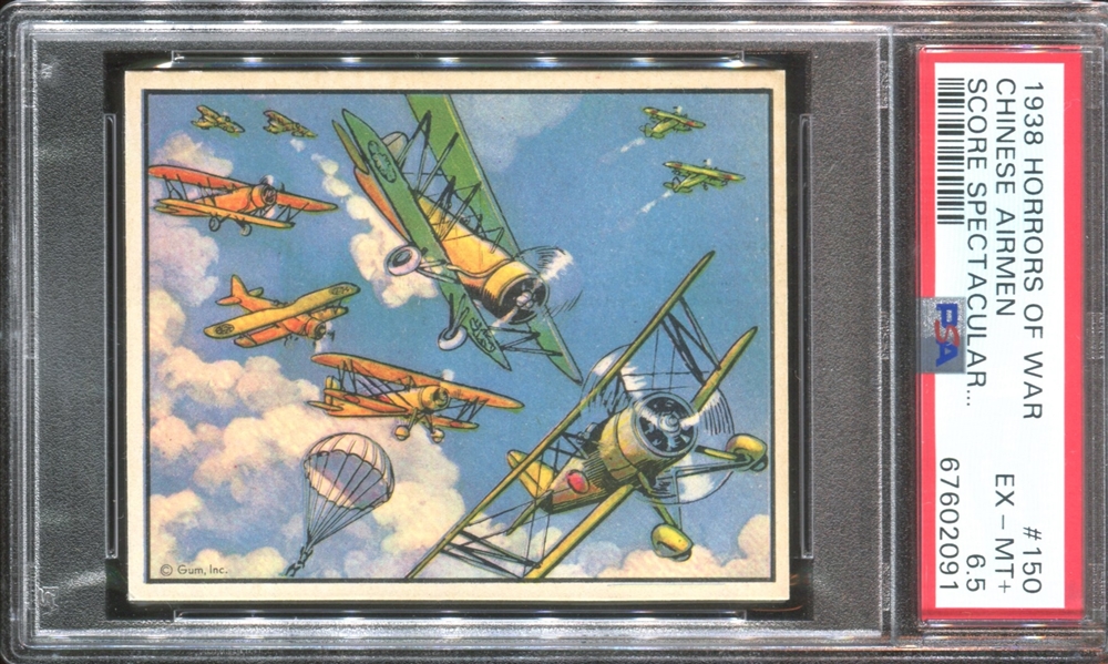 R69 Horrors of War #150 Chinese Airmen Score Spectacular Triumph PSA6 EX-MT