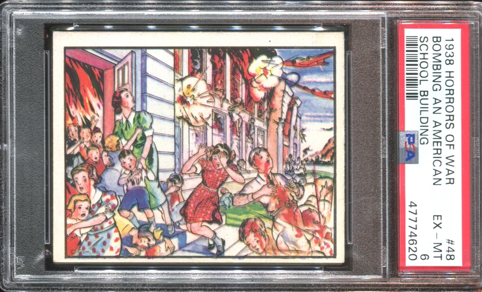 R69 Horrors of War #48 Bombing an American School Building PSA6 EX-MT