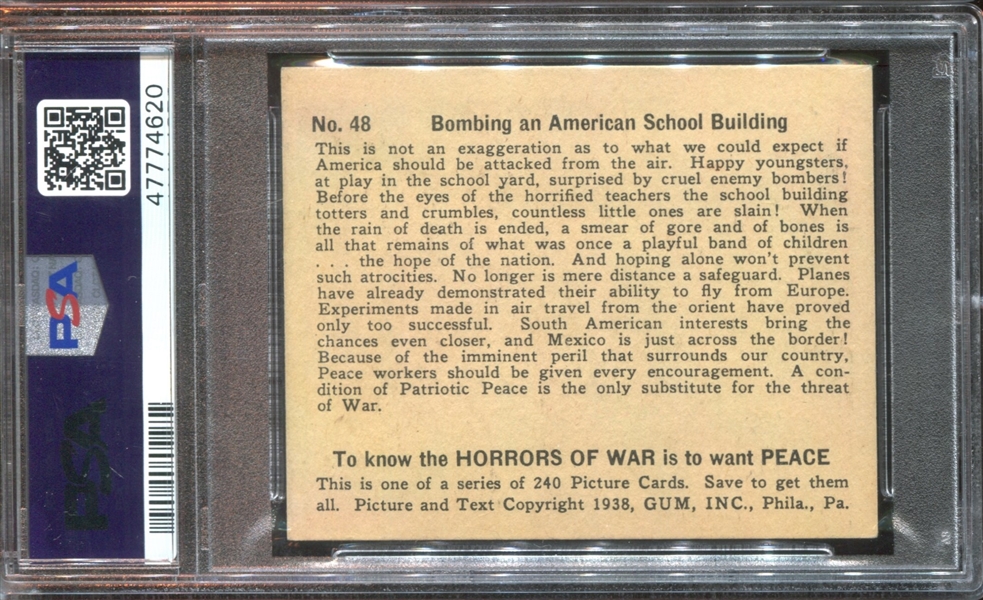 R69 Horrors of War #48 Bombing an American School Building PSA6 EX-MT