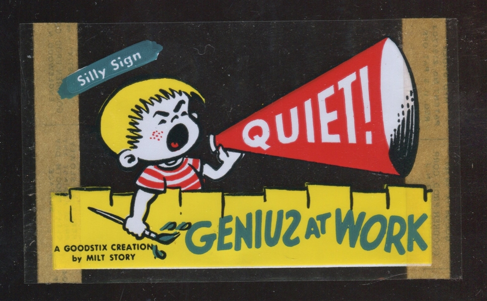 F273-24 Kellogg's Goodstix Silly Signs Quiet: Genius at Work