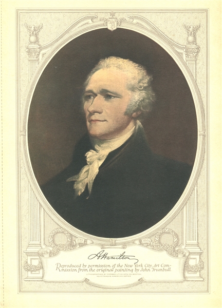 1950's Forbes Lithograph Folder - Alexander Hamilton