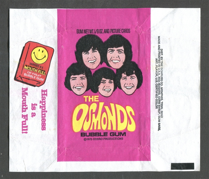 1973 Donruss The Osmonds Wax Pack Wrapper