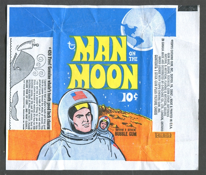 1969 Topps Man on the Moon Wax Pack Wrapper - Whale's Tooth