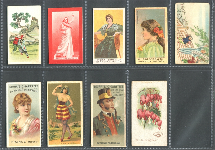 Mixed Lot of (9) Better Murai Tobacco Cards