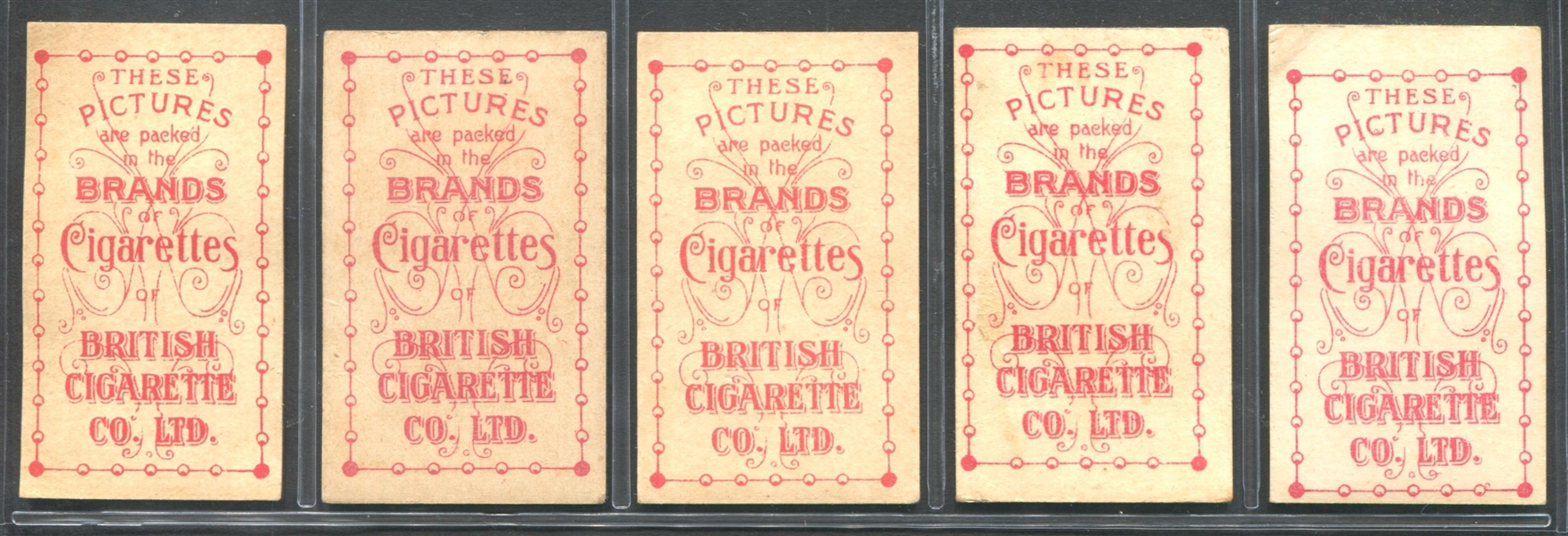 1910's British Cigarett Co Chinese Scenes Set of (50) Cards