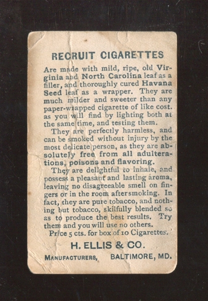 N-UNC Recruit Cigarettes Children Images Type Card