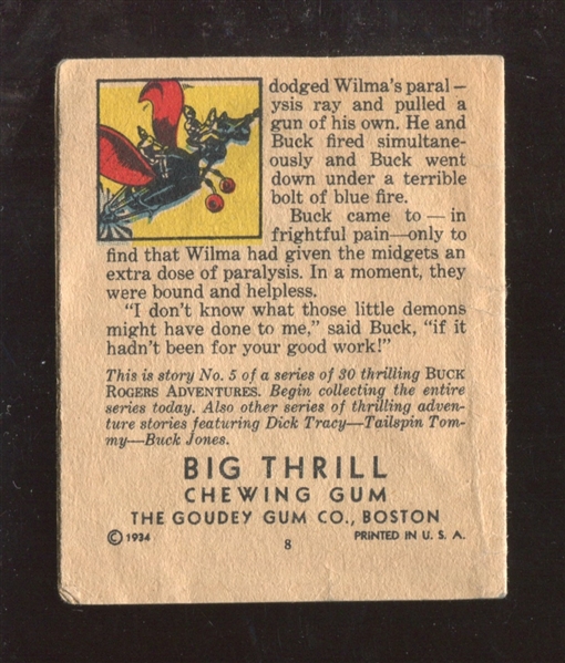 R24 Goudey Gum Big Thrill Booklets #5 A Handful of Trouble