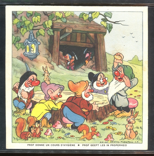 1930's Cadum Seven Dwarves Oversized Type Card