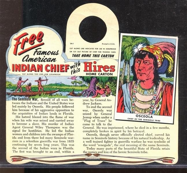 F225-1 Hires Rootbeer American Indian Hangars Complete Set of (6)