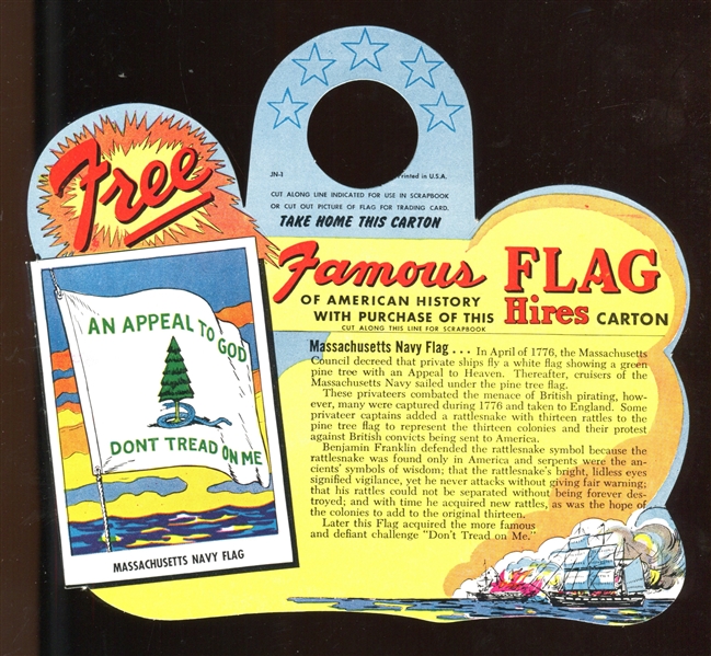 F225-2 Hires Root Beer Famous Flags of American History Complete Set of (6) Hangars