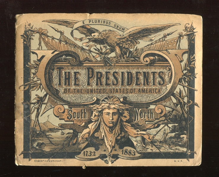 Amazing 1883 U.S. Presidents Foldout Accordian Colorful Set