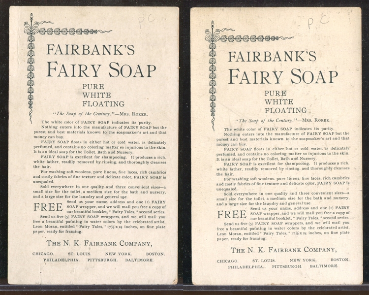 H340-2 Fairbanks Fairy Soap Near Complete Set of (11/12) Plus Extra Wesley Merritt