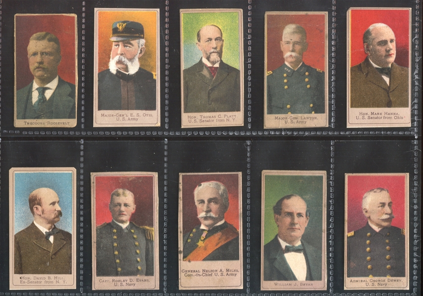 T175 Sweet Caporal Heroes of the Spanish American War Lot of (26) Cards