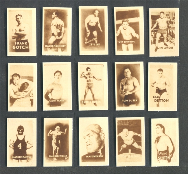 1948 Topps Magic Wrestling Subset Complete Set of (25) High Grade Cards