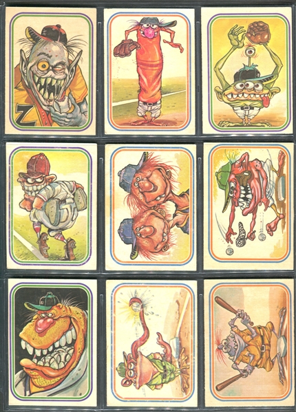 1973 Donruss Baseball Super Freaks (Series I) Complete Set of (44) Stickers 