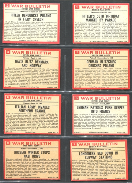 1965 Philadelphia Gum War Bulletin Complete Set of (88) Cards