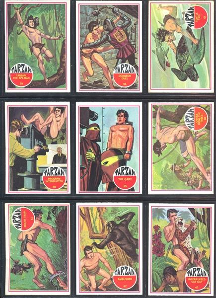 1966 Philadelphia Gum Tarzan Complete Set of (66) Plus Wrapper