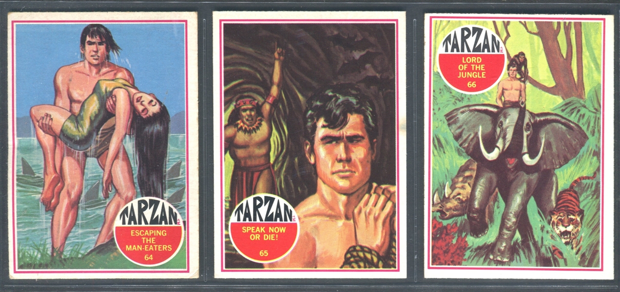 1966 Philadelphia Gum Tarzan Complete Set of (66) Plus Wrapper