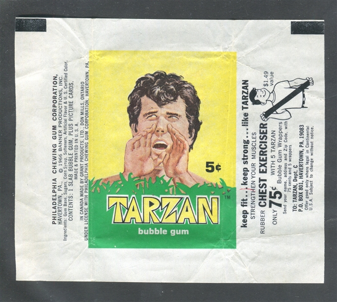 1966 Philadelphia Gum Tarzan Complete Set of (66) Plus Wrapper