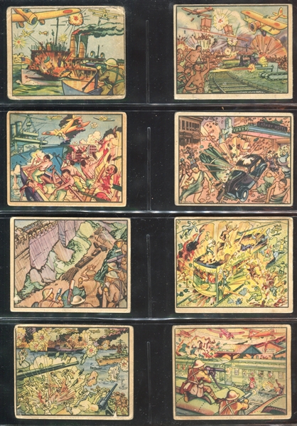 R69 Gum Inc Horrors of War Partial Set of (214/288) Cards with (18) Highs