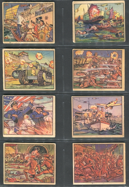 R69 Gum Inc Horrors of War Partial Set of (214/288) Cards with (18) Highs