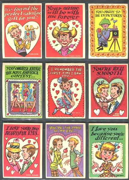 1959 Topps Funny Valentines Near Complete Set of (65/66) Cards