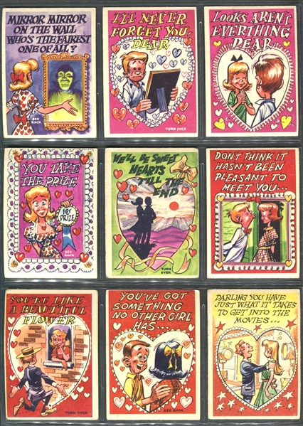 1959 Topps Funny Valentines Near Complete Set of (65/66) Cards