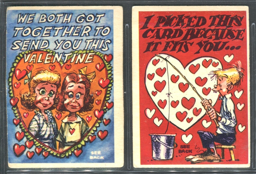 1959 Topps Funny Valentines Near Complete Set of (65/66) Cards