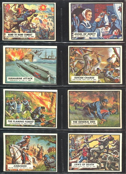 1962 Topps Civil War News Near Complete Set of (84/88) Cards