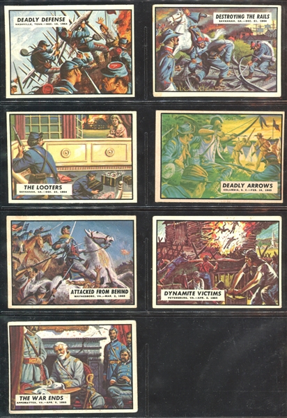 1962 Topps Civil War News Near Complete Set of (84/88) Cards