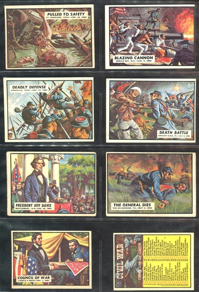 1962 Topps Civil War News Near Complete Set of (84/88) Cards