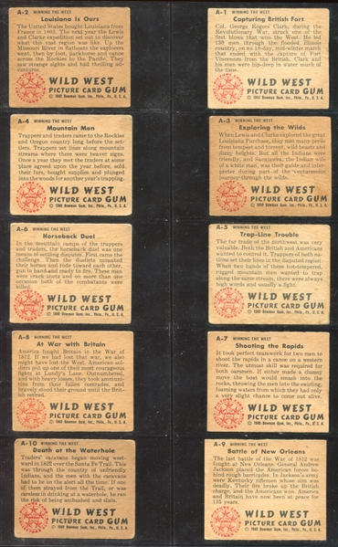 1949 Bowman Wild West Lot of (128) Cards