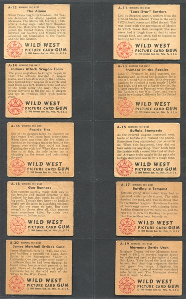 1949 Bowman Wild West Lot of (128) Cards