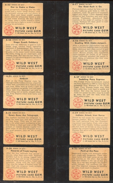 1949 Bowman Wild West Lot of (128) Cards