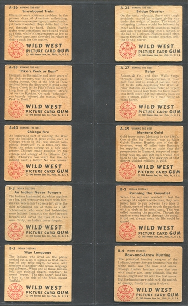 1949 Bowman Wild West Lot of (128) Cards