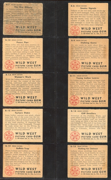 1949 Bowman Wild West Lot of (128) Cards