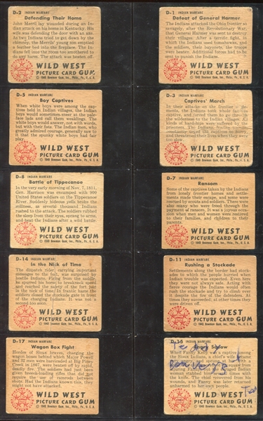 1949 Bowman Wild West Lot of (128) Cards