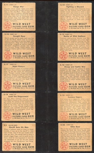 1949 Bowman Wild West Lot of (128) Cards