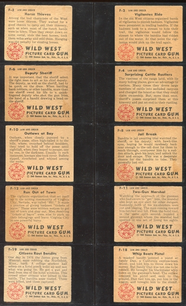 1949 Bowman Wild West Lot of (128) Cards