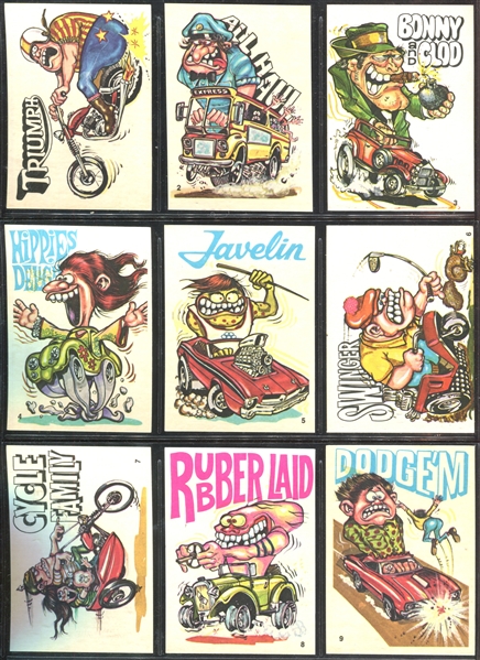 1973 Donruss Fabulous Odd Rods Complete Set of (66) Stickers