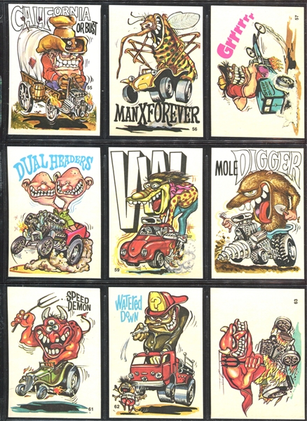 1973 Donruss Fabulous Odd Rods Complete Set of (66) Stickers