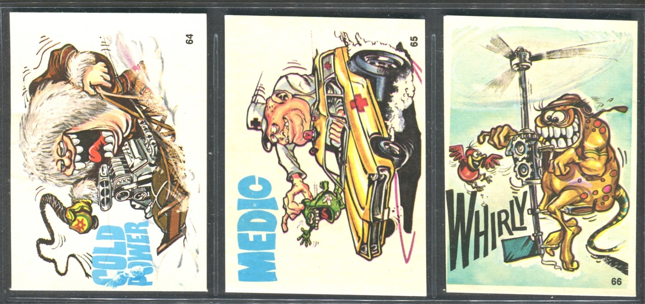 1973 Donruss Fabulous Odd Rods Complete Set of (66) Stickers