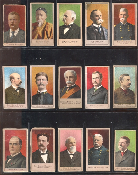 T175 Sweet Caporal Spanish American Heroes Lot of (61) With Roosevelt & McKinley