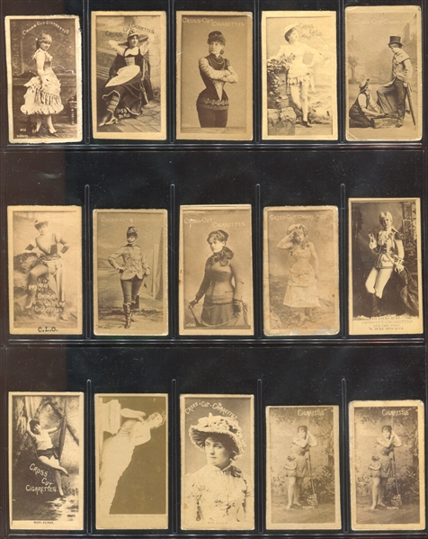 N145 Duke Cross Cut Cigarettes Actresses Lot of (58) Cards