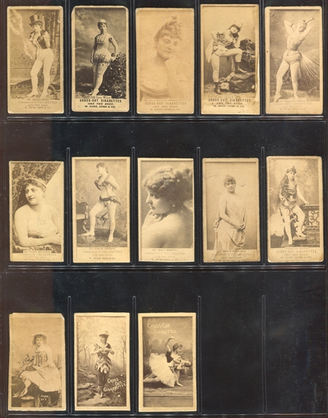 N145 Duke Cross Cut Cigarettes Actresses Lot of (58) Cards