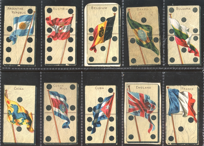 T177 Sweet Caporal Domino Flags Complete Set of (28) Cards