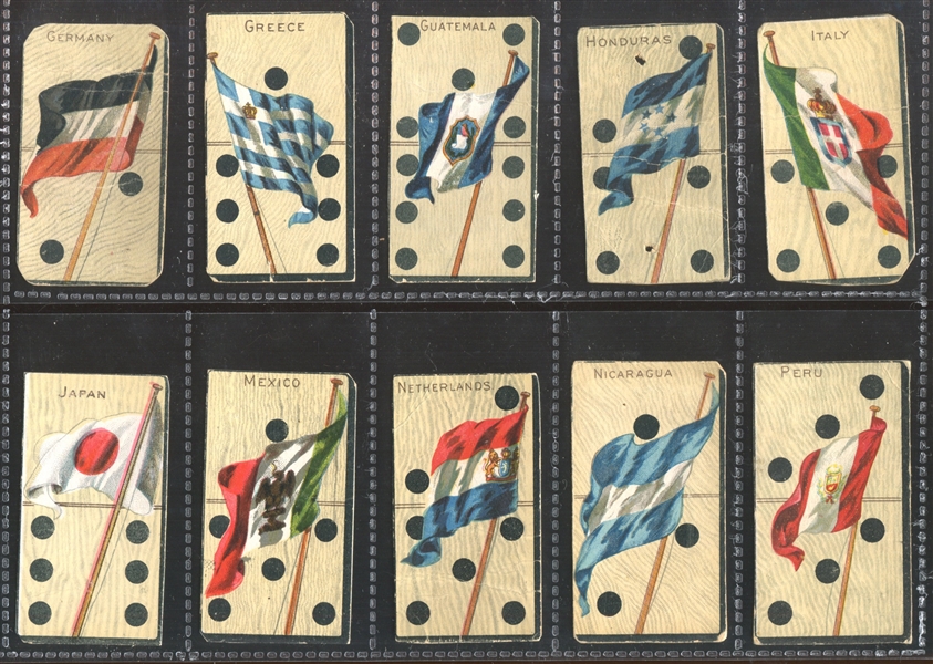 T177 Sweet Caporal Domino Flags Complete Set of (28) Cards