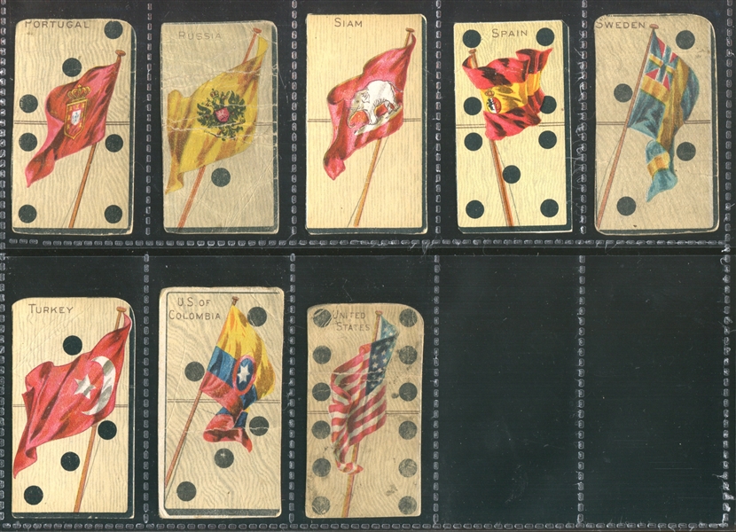 T177 Sweet Caporal Domino Flags Complete Set of (28) Cards