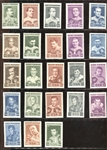 1964 CZ Slania Boxing Complete Set of (23) Stamps With Cassius Clay (Ali)