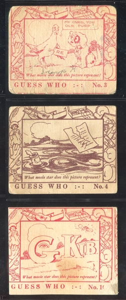 R63 Goldenburg Guess Who? Lot of (3) Cards